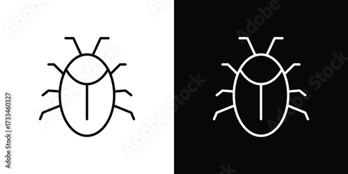 Bugs icon. Thin linear vectors pack