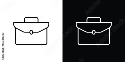 Briefcase icon. Thin linear vectors pack