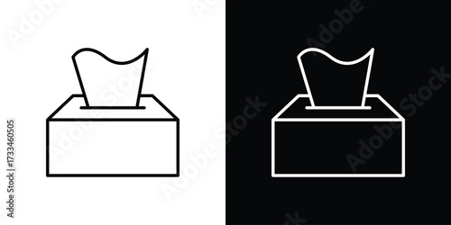 Box tissue icon. Thin linear vectors pack