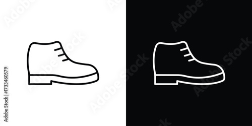 Boot icon. Thin linear vectors pack