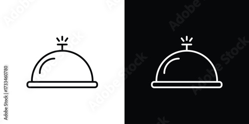 Bell concierge icon. Thin linear vectors pack
