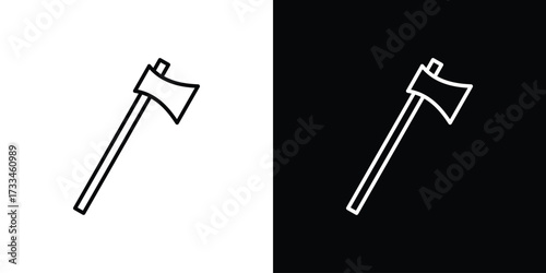 Axe icon. Thin linear vectors pack