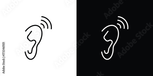 Assistive listening systems icon. Thin linear vectors pack