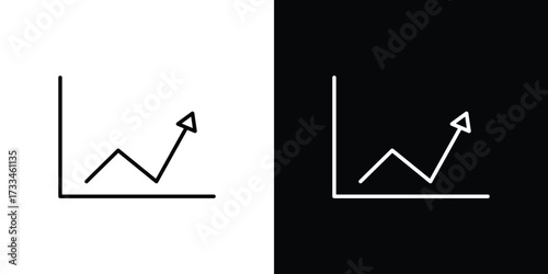 Arrow trend-down icon. Thin linear vectors pack