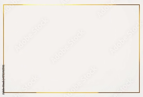 Elegant thin gold line border on white background,   elegant border,   vector frame