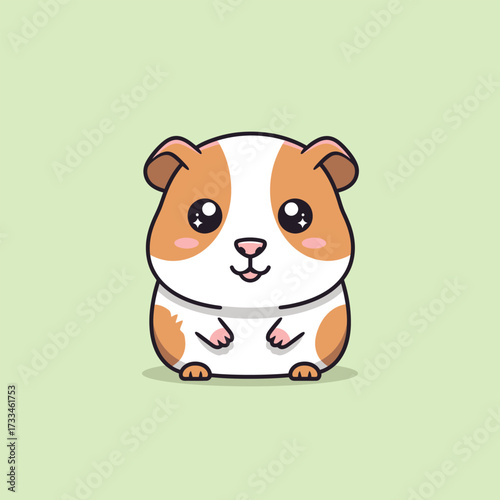 Cute Hamster Cartoon Illustration.