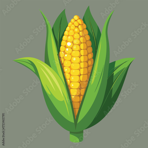 Golden Harvest Corn, Sunny Kernel Maize, Emerald Husk Corn, Amber Field Maize, Fresh Green Corn Cob,  Corn vector, Corn concept, Corn cartoon, Corn icon, Corn art, Corn topics, Corn doodle,	