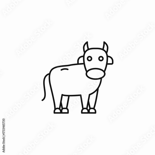 bovine dairy animal icon sign vector