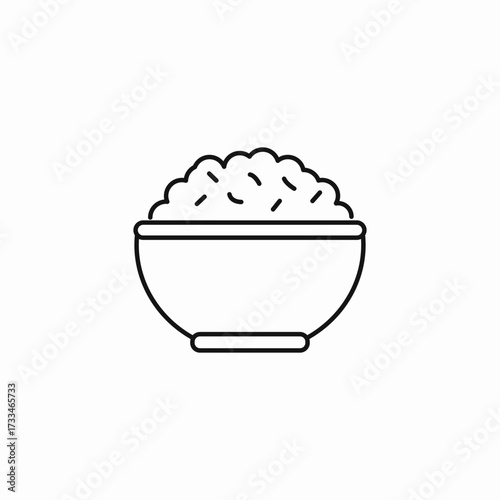 bowl of cereal icon sign vector