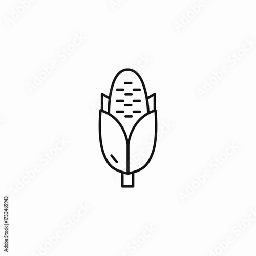 corn on cob icon sign vector