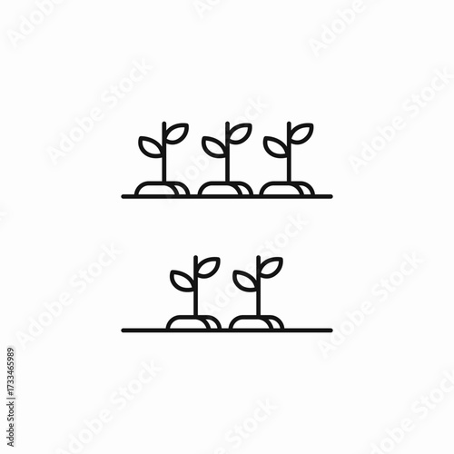 cultivated crop plants icon sign vector