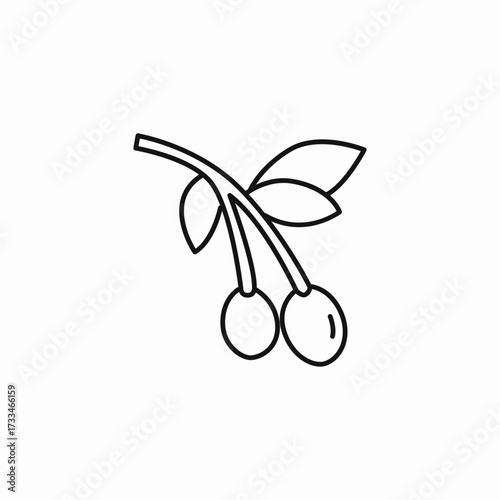 fruit branch produce icon sign vector