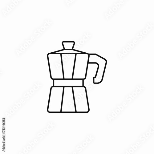 moka pot coffee icon sign vector