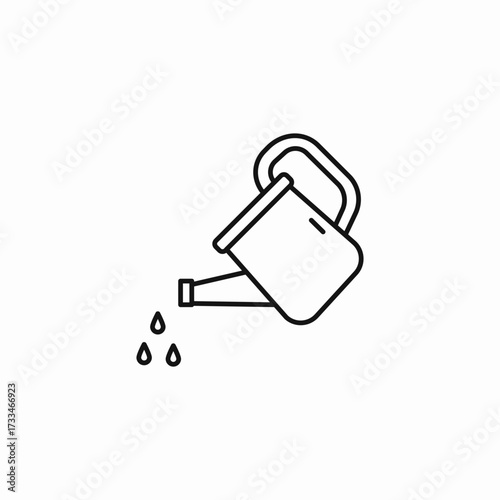 tool garden water tool watering icon sign vector