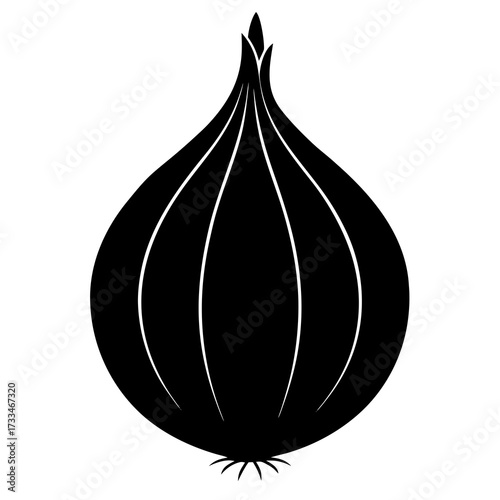red onion on white background