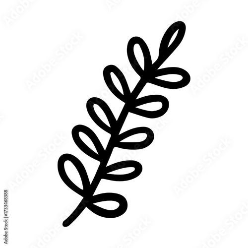 Leaves doodle vector icon