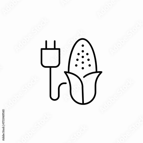corn biofuel energy icon sign vector