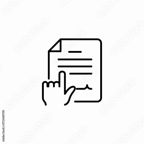 document sign hand icon sign vector