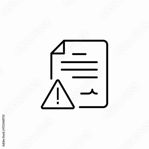 document warning error icon sign vector