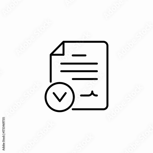 document verified checked icon sign vector