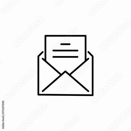 letter in envelope icon sign vector