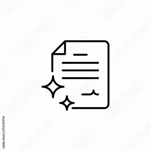 shining document signed icon sign vector