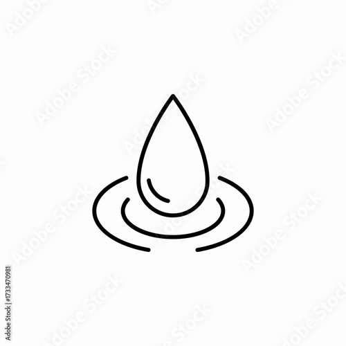 water drop ripple icon sign vector