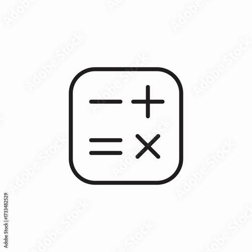 arithmetic operations symbol calculator icon sign vector