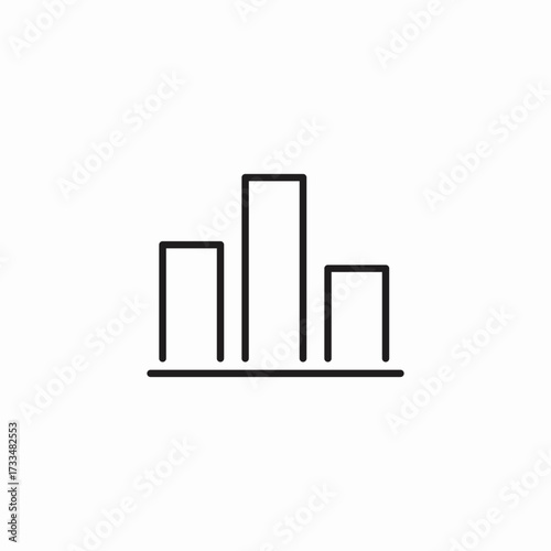 bar chart graph icon sign vector