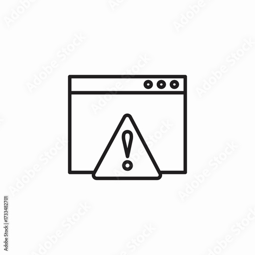 error message warning icon sign vector