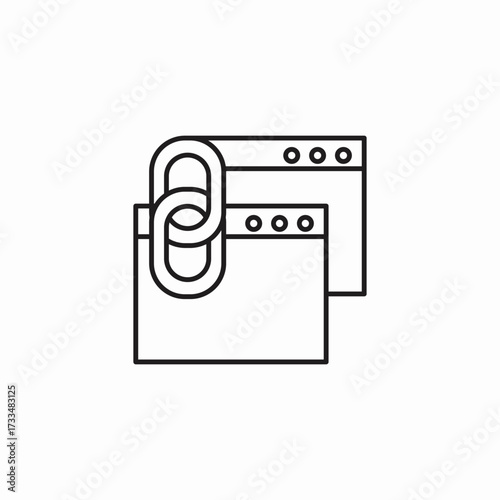 website link connection icon sign vector