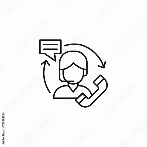 customer service support icon sign vector