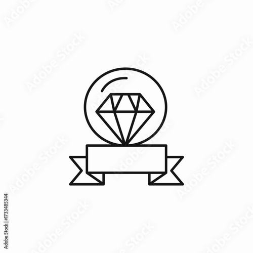 premium diamond badge icon sign vector