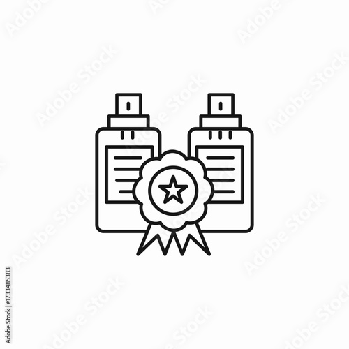 product quality award icon sign vector