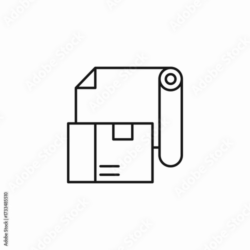 shipping packing manifest icon sign vector