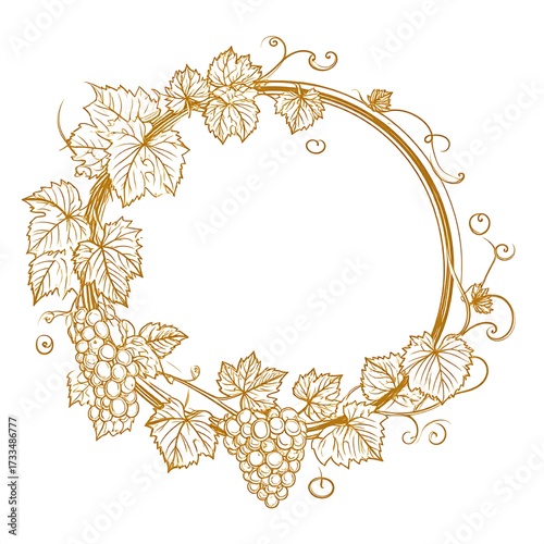 Ornate gold grapevine wreath