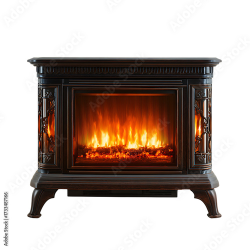 Electric Fireplace Heater Adds Modern Comfort. png