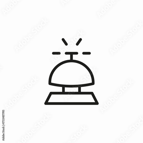 hotel service bell icon sign vector