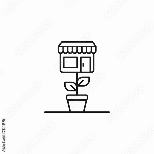 growing business store icon sign vector