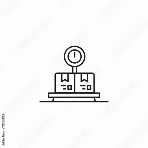 scale weight measurement icon sign vector