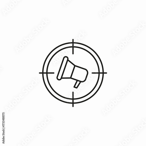targeted marketing campaign icon sign vector