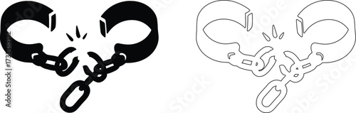 Handcuffs black silhouette icon vector illustration.Handcuffs crime vector silhouette logo illustration handcuffs logo icon silhouette vector, police handcuff silhouette vector, handcuffs arrest 