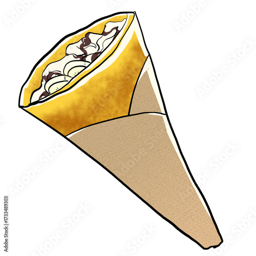 Simple and realistic crepe illustration