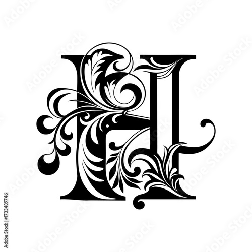 abstract floral alphabet