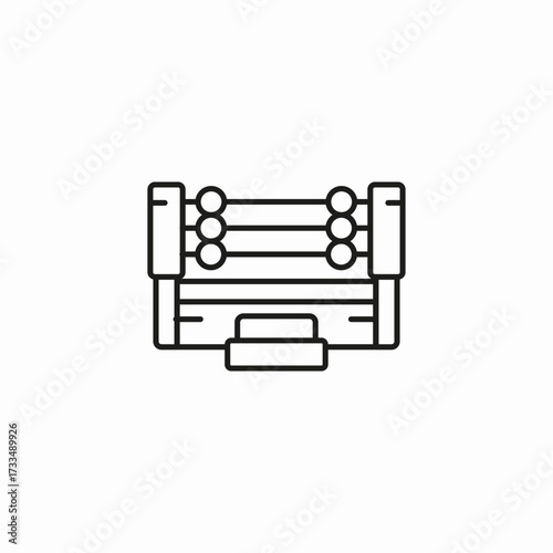 boxing ring ropes icon sign vector