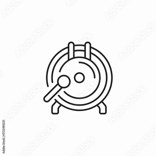 percussion music drum icon sign vector