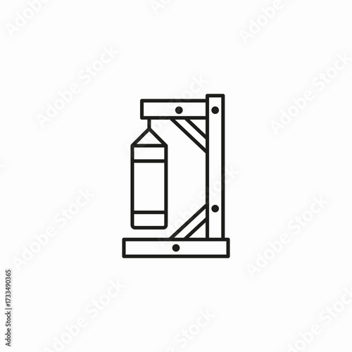 punching bag stand icon sign vector
