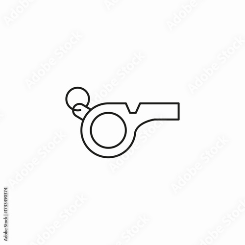 safety sports whistle icon sign vector