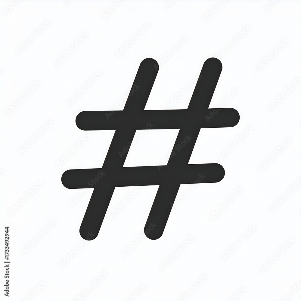 Obraz premium Simple hashtag symbol