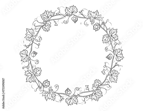 Ornate grapevine frame